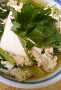 簡単 一品 豆腐 小松菜 卵で 和風煮 