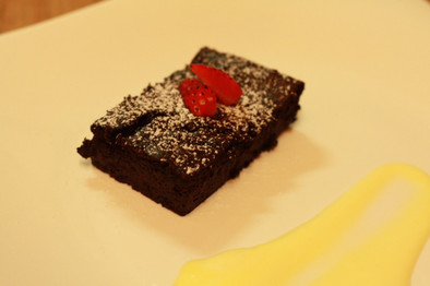 リコッタチーズのチョコレートケーキの写真