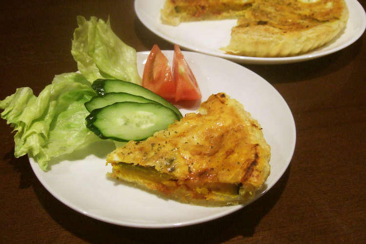 トマトソースで かぼちゃとツナのキッシュ レシピ 作り方 By ｐ子ママ クックパッド