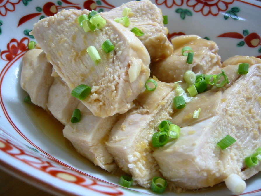 レンジで簡単☆鶏胸肉のしょうが醤油煮の画像