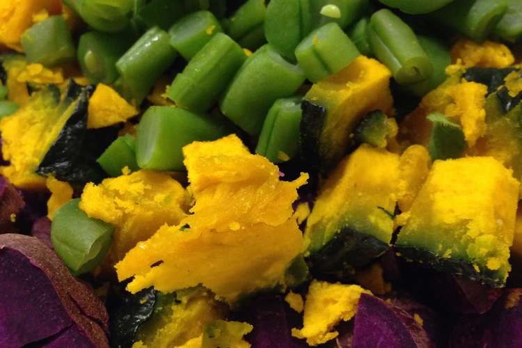 紫いもとかぼちゃの秋野菜サラダ レシピ 作り方 By サチフル27 クックパッド 簡単おいしいみんなのレシピが352万品