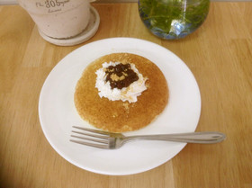 一人分のふっくらヘルシーパンケーキ