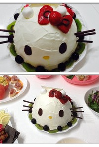 3D キティー バースデー ケーキ