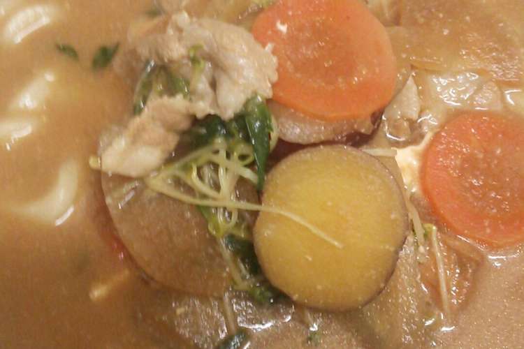 豚汁リメイク チゲ風うどん レシピ 作り方 By たかともしゃん クックパッド