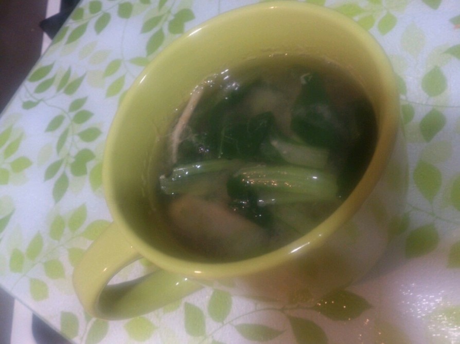 【簡単！鍋に入れるだけ】小松菜の味噌汁の画像