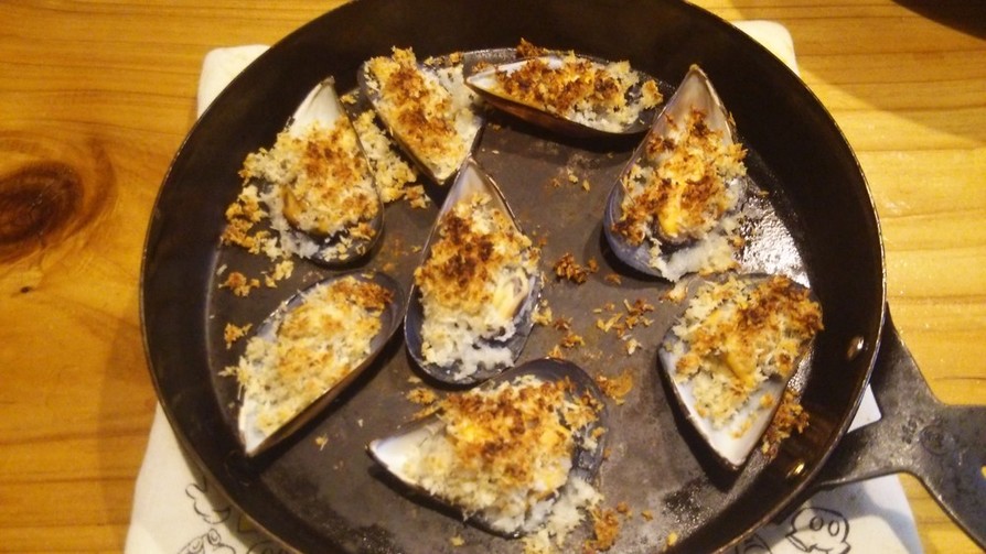 ムール貝のパン粉焼きの画像