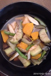 レンジで秋野菜の煮浸し