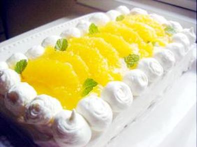 ●甘酸っぱくてふわっとしっとり美しい！！★オレンジムースケーキ★の写真