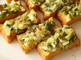 簡単!厚揚げのねぎ塩こうじ焼き