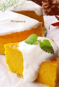 秋の味覚～かぼちゃのチーズケーキ