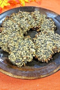 甘栗で✿ごまたっぷり薄焼き煎餅