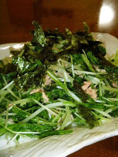 水菜とシーチキンで(超)簡単サラダ！！！の写真