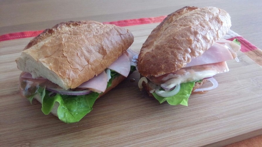 おうちカフェランチ♡ハード系サンドイッチの画像