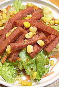 沖縄のポークとレタスのおかず風サラダ 