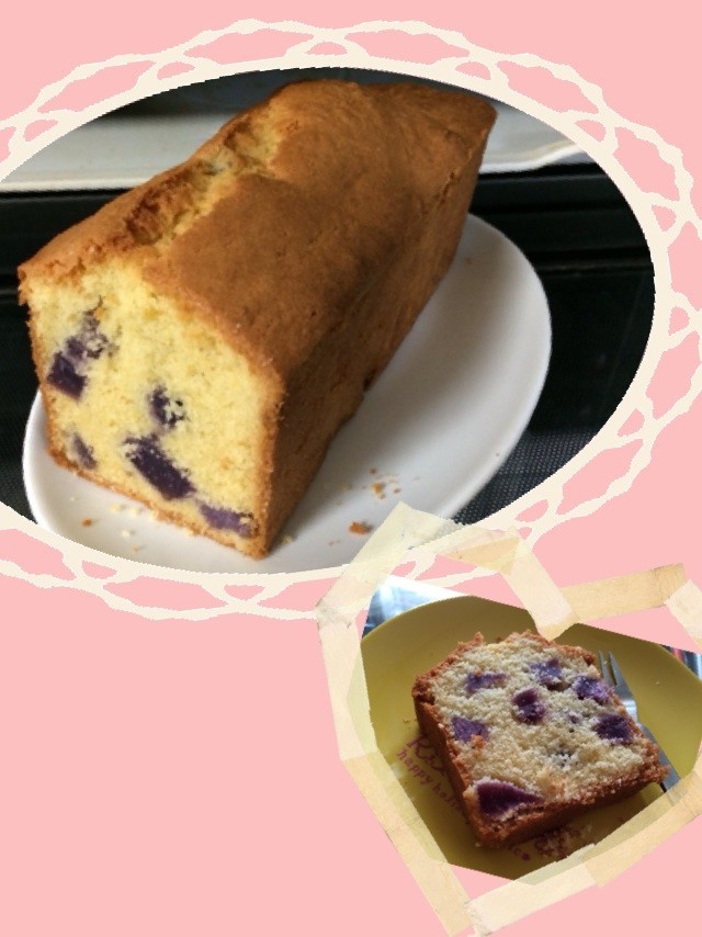 紫芋のパウンドケーキの画像