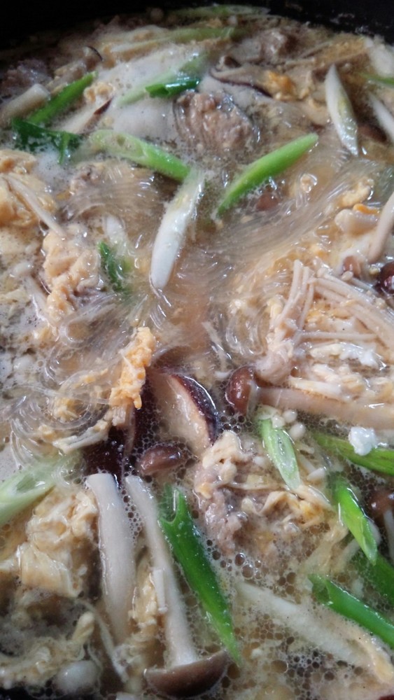 きのこたっぷり♡中華風肉団子春雨卵スープの画像