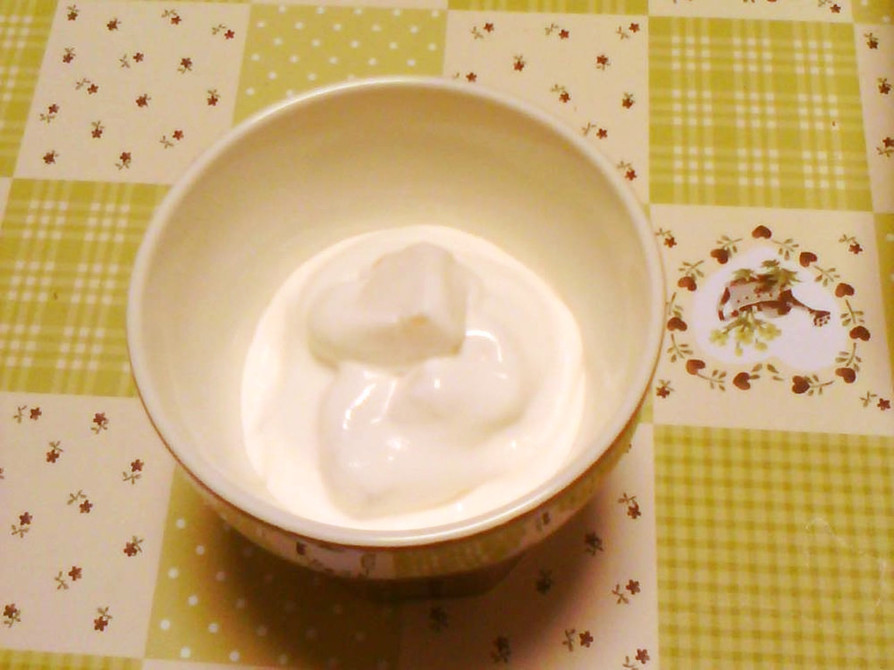 フワフワのヨーグルトクリームの画像