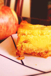 秋の幸せ簡単林檎のスイートポテトケーキ