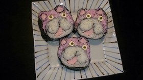 ジバニャンの飾り巻き寿司