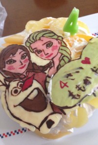 アナと雪の女王のバースデーケーキ