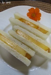 黄金桃のサンドイッチ～♪
