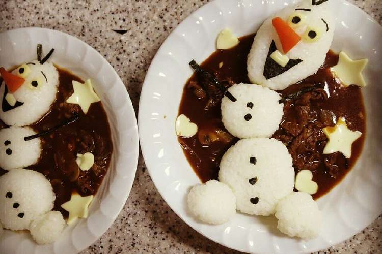 誕生日クリスマスに最適 オラフカレー レシピ 作り方 By ｲｰﾁ クックパッド