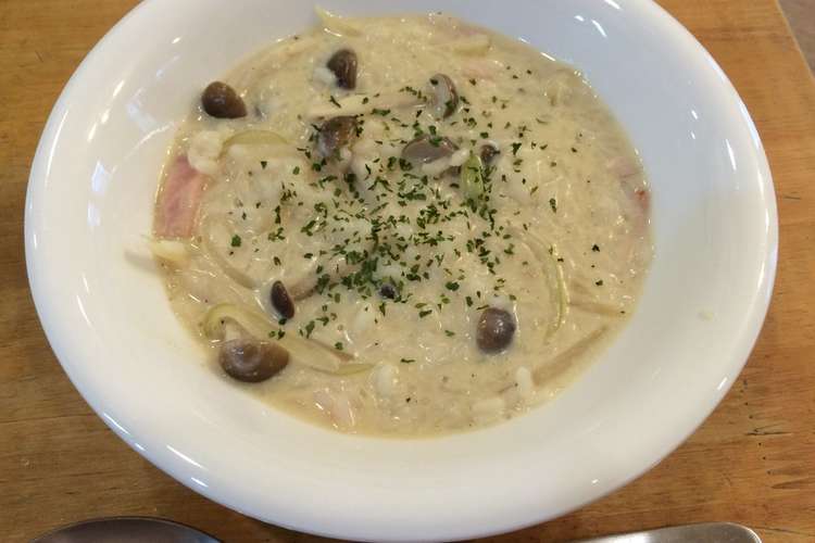 簡単濃厚 豆乳のリゾット レシピ 作り方 By まいける君 クックパッド 簡単おいしいみんなのレシピが352万品