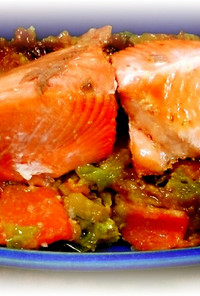 鮭&野菜の味噌焼き