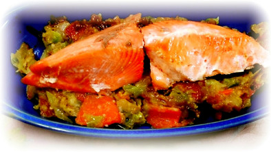 鮭&野菜の味噌焼きの写真