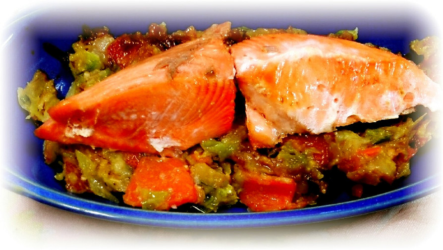 鮭&野菜の味噌焼きの画像