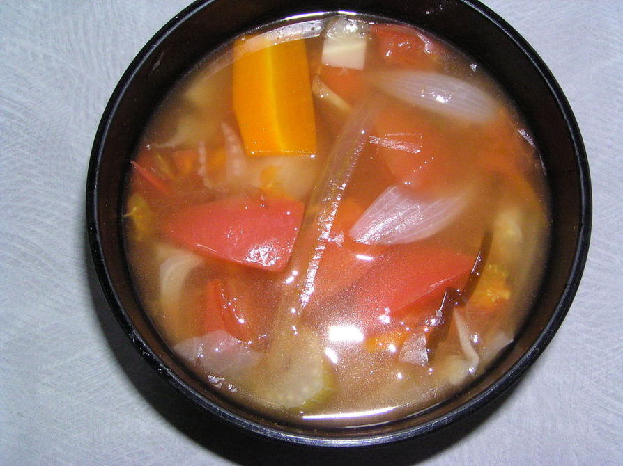 便秘になったら食べる野菜スープの画像