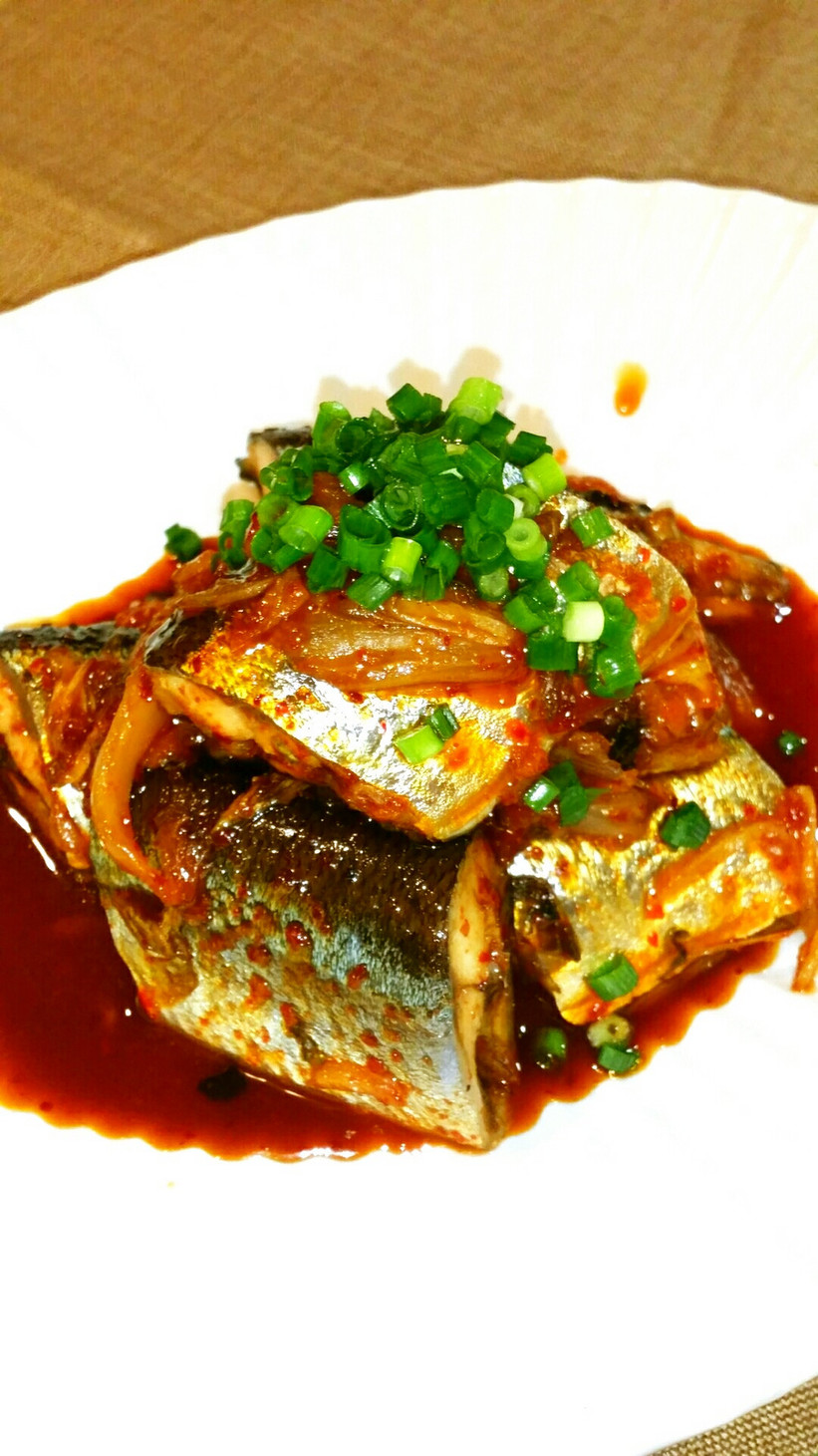さんま⭐キムチ入り煮付け⭐美味しい煮魚⭐の画像