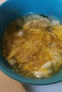 松茸のお吸い物で作るあさりと卵のスープ
