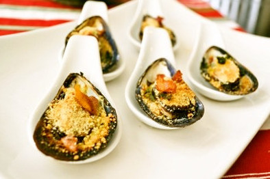 ムール貝のパン粉焼き　前菜やおせち料理にの写真