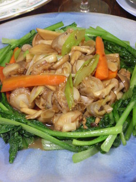 帆立の野菜あんかけ