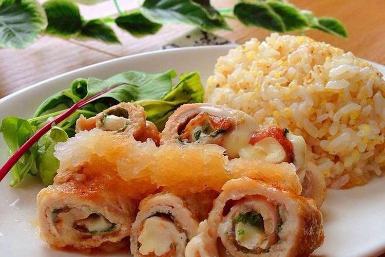 梅しそチーズの豚巻き おろしポン酢 レシピ 作り方 By ぇぃchan クックパッド 簡単おいしいみんなのレシピが359万品