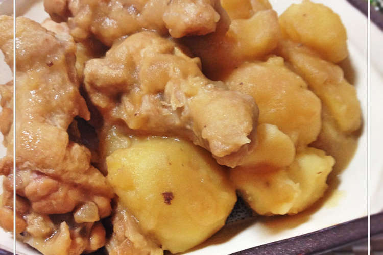 めんつゆで 手羽元とじゃが芋の甘辛煮 レシピ 作り方 By 結真は道産子 クックパッド 簡単おいしいみんなのレシピが367万品