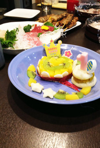 グルテンフリー☆一歳誕生日ケーキ