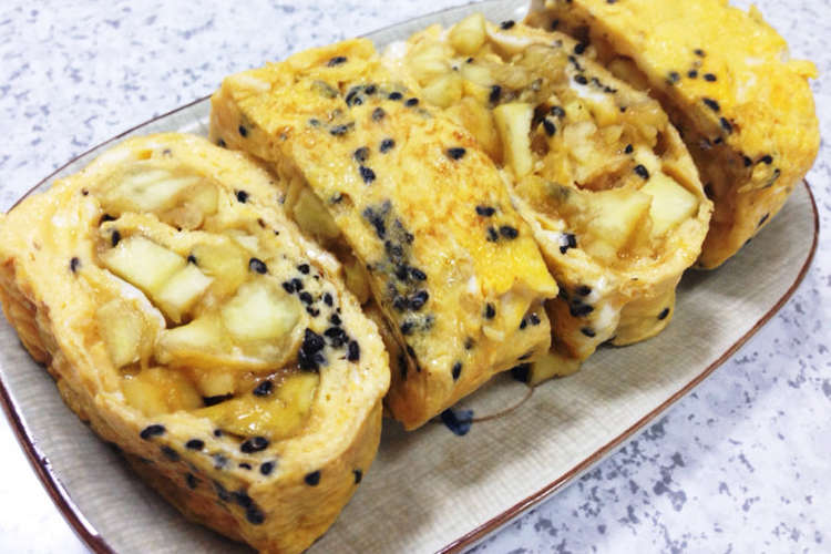 さつまいもと黒ごまの卵焼き レシピ 作り方 By クックv90jp9 クックパッド