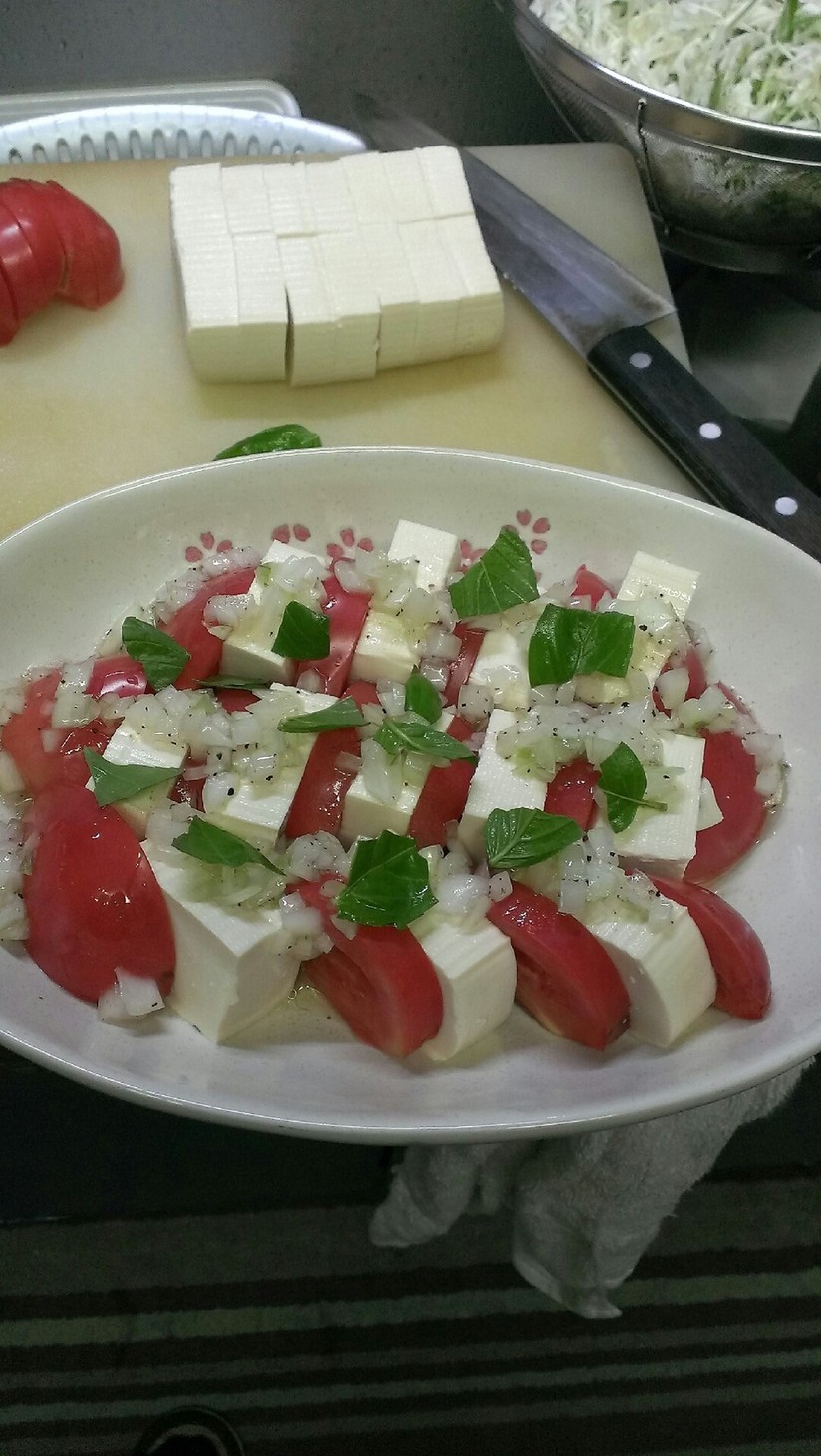 トマトと豆腐のイタリアンサラダの画像