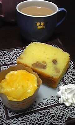 マロングラッセinさつま芋のケーキの画像