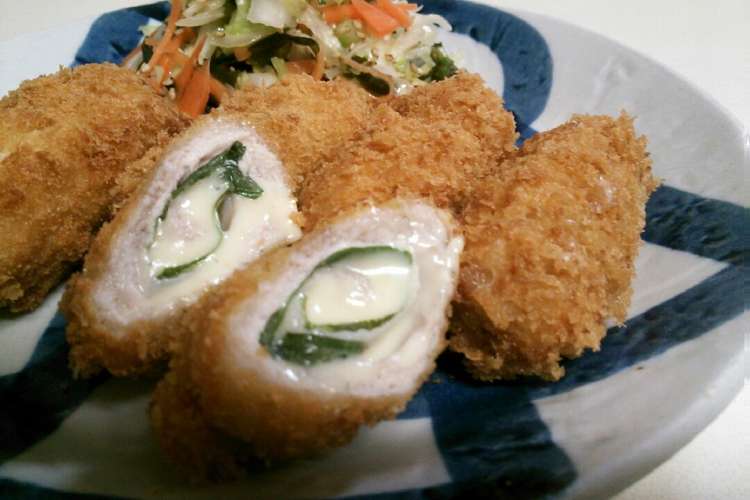 材料 ３つ 豚肉のしそチーズフライ レシピ 作り方 By はむサンド クックパッド 簡単おいしいみんなのレシピが350万品