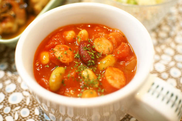 お豆とウインナーのミネストローネ レシピ 作り方 By Tlc クックパッド 簡単おいしいみんなのレシピが354万品