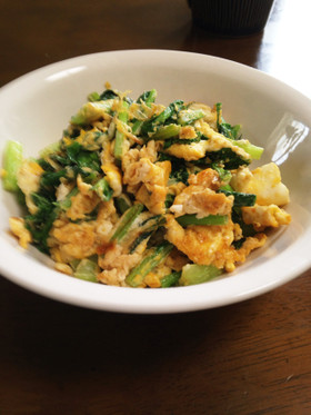 カブの葉副菜☆カブの葉の玉子とじ☆