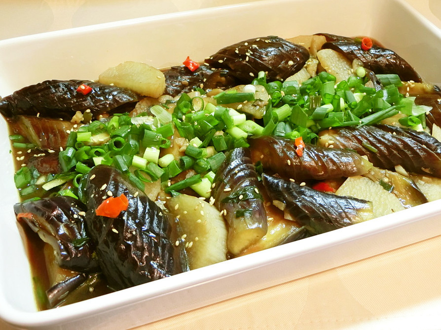 茄子と長芋のピリ辛炒め煮の画像