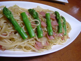 ☆アスパラ&ベーコン de 和風パスタ☆
