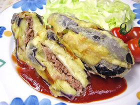 茄子のはさみ揚げ~天ぷら
