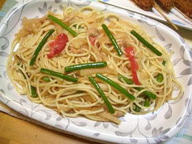 ツナと大根の和風パスタ
