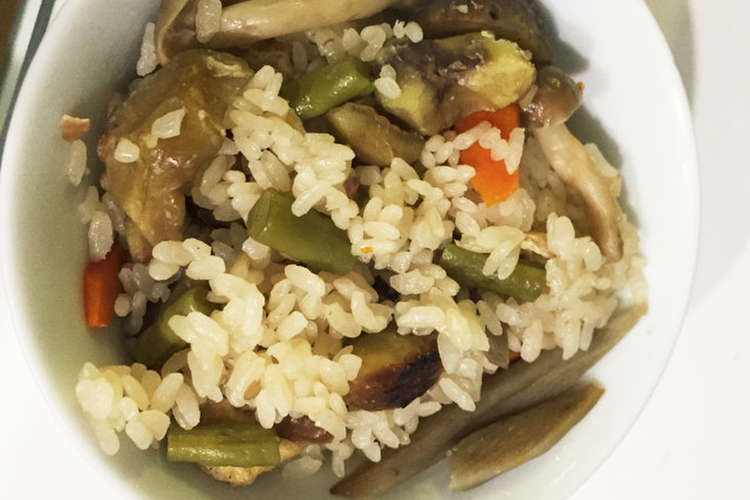 うどんスープで簡単五目炊き込みご飯 甘栗 レシピ 作り方 By ソニックあかり クックパッド