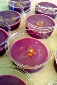 ハロウィン♪紫芋のとろとろ冷製スープ